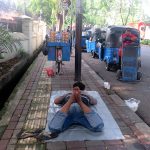 un trottoir de Jakkarta -Indonésie