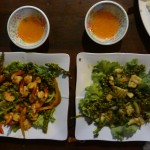Crevettes et calmars au poivre vert de Kampot