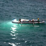 Pêche au lamparo dans le port