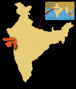 gujarat GILANIK siteposition et inde noir foncé