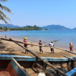 Pêcheurs à Sumatra Ouest