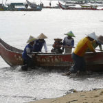 Pêcheurs à Sumatra Ouest