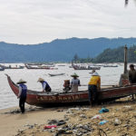 Pêcheurs à Sumatra Ouest