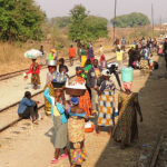 Vu du train : vendeurs