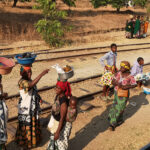 Vu du train : vendeurs