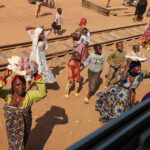 Vu du train : vendeurs