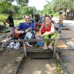 Sur le bamboo train!