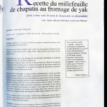 Recette du millefeuille au fromage de yak
